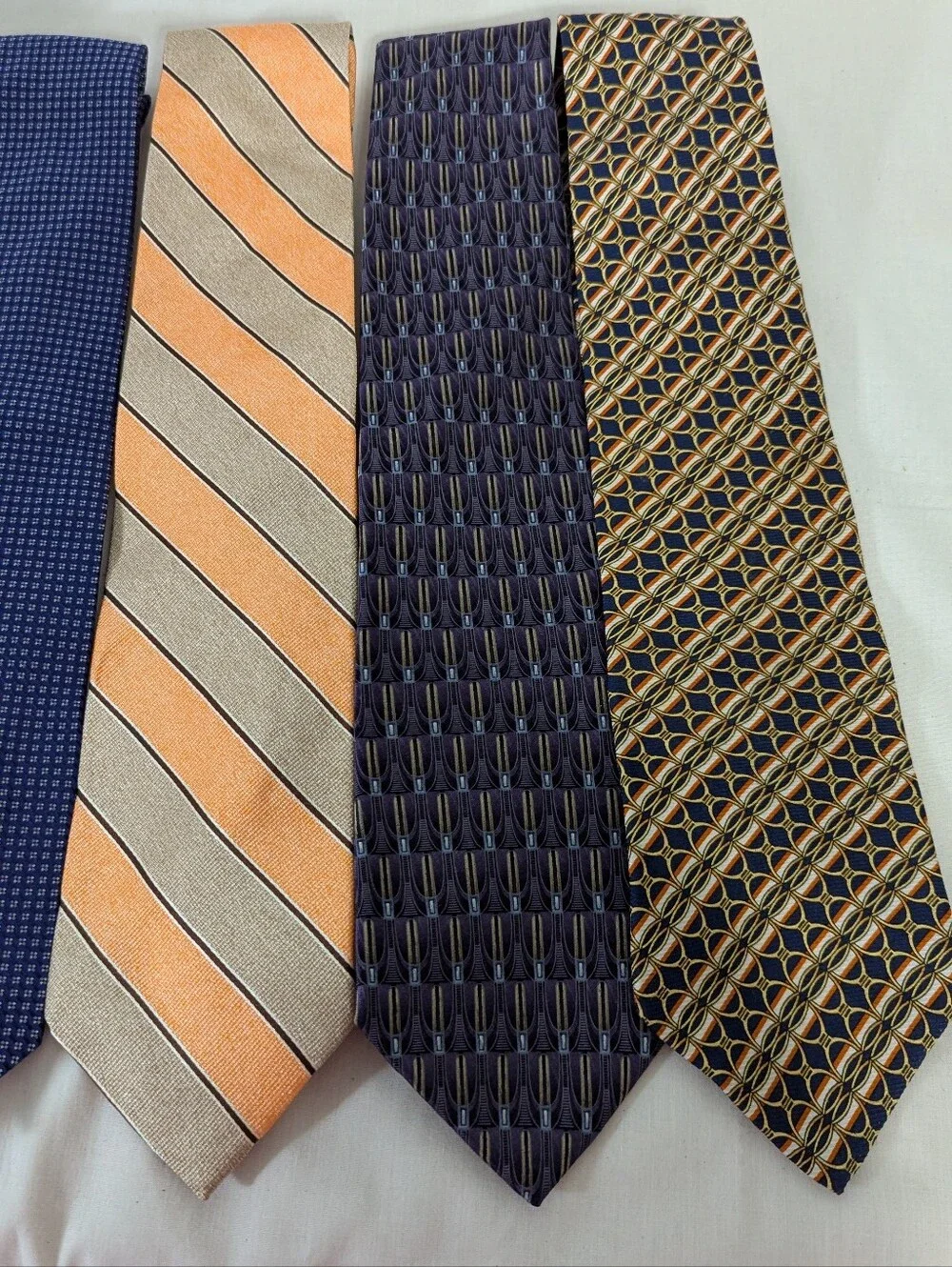 6 Assorted Silk Tie Lot Evan Picone Ron Chereskin Stafford Jos A Bank Plus More